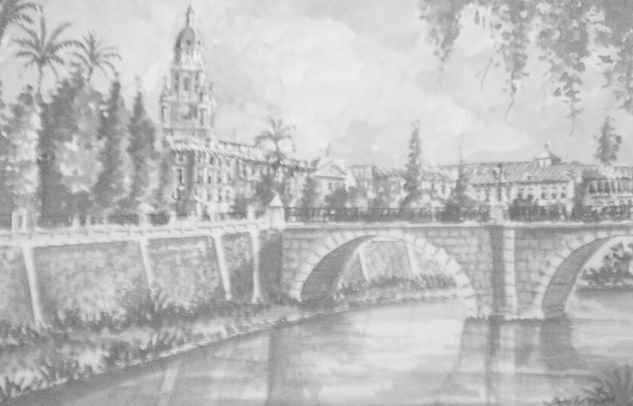 puente viejo murcia pintura 