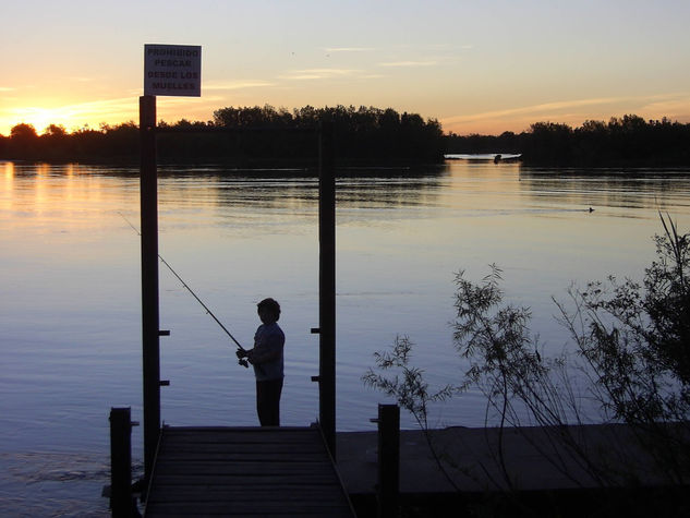 Pescando al atardecer 