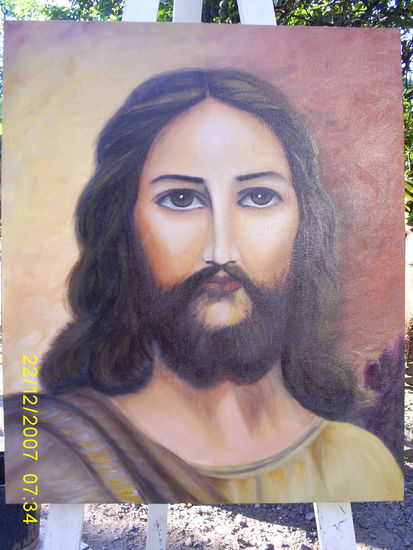 JESUS Oil Canvas Landscaping