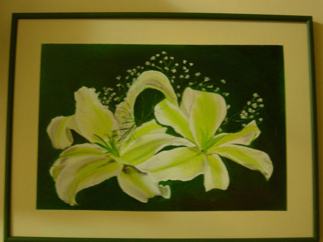 Lilium Oil Panel Floral Painting