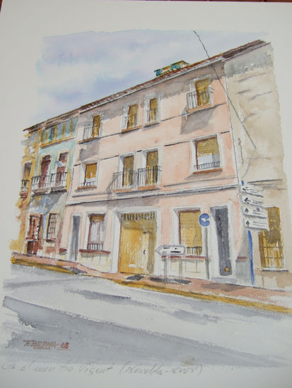 Ca` l meu tio Viçent Novelda Acuarela Papel Paisaje