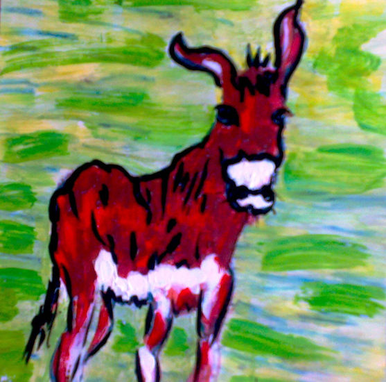 hoy me siento burro y contento Acrylic Card Animals