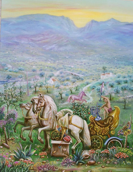 La Carroza Óleo Lienzo Paisaje