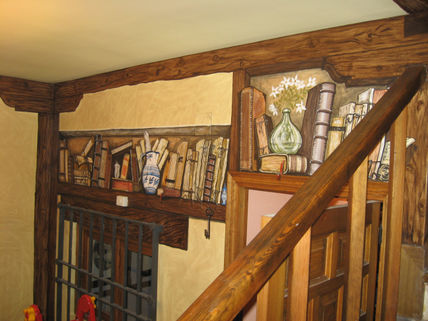 Mural, biblioteca...