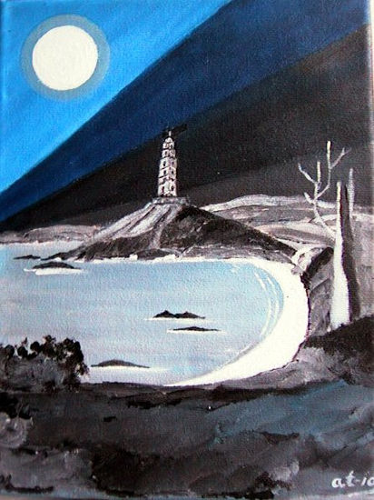 Torre de Hercules Oil Canvas Landscaping