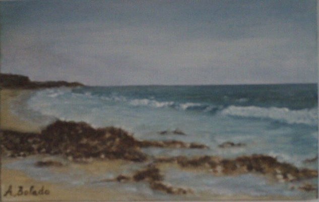 Piedra Playa (El Cotillo) Oil Panel Marine Painting