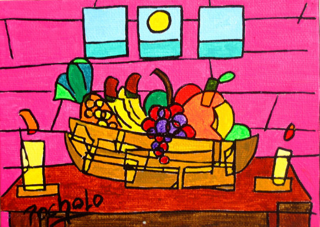 "Bodegon en Salgar" Acrylic Canvas Still Life Paintings