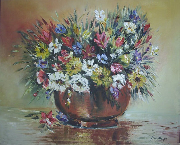 Primaveral Oil Canvas Floral Painting