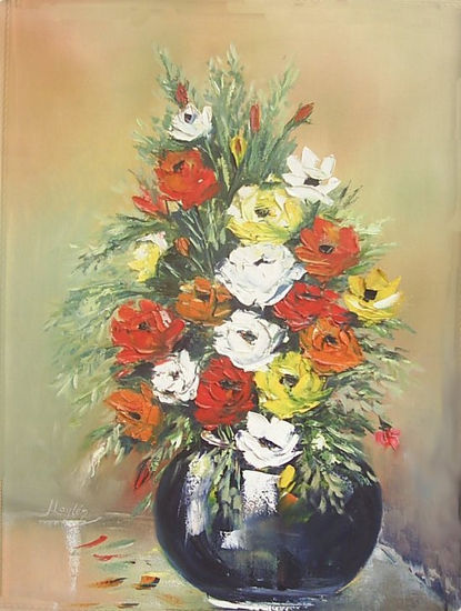 Entre Rosas Oil Canvas Floral Painting