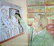pintando unos mineros