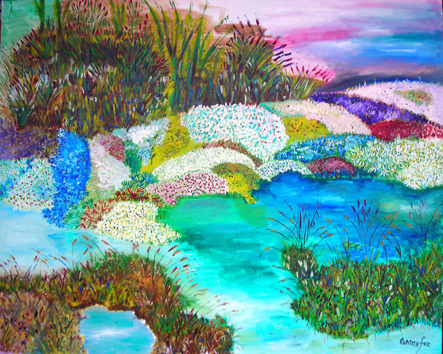 SITIO DE RANAS Oil Canvas Landscaping