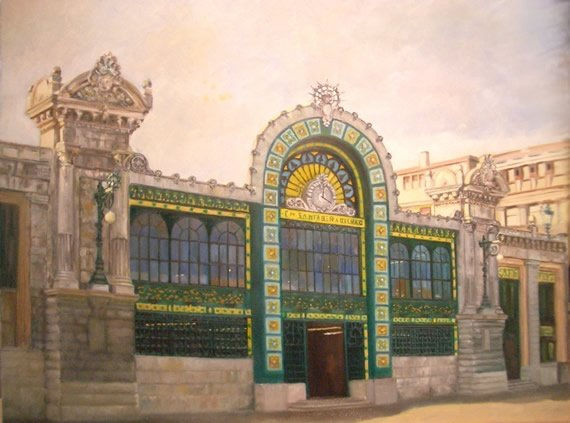 Estacion de Santander - Bilbao Oil Canvas Landscaping