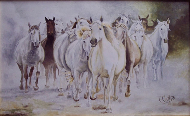 Tropilla A1 Oil Panel Animals