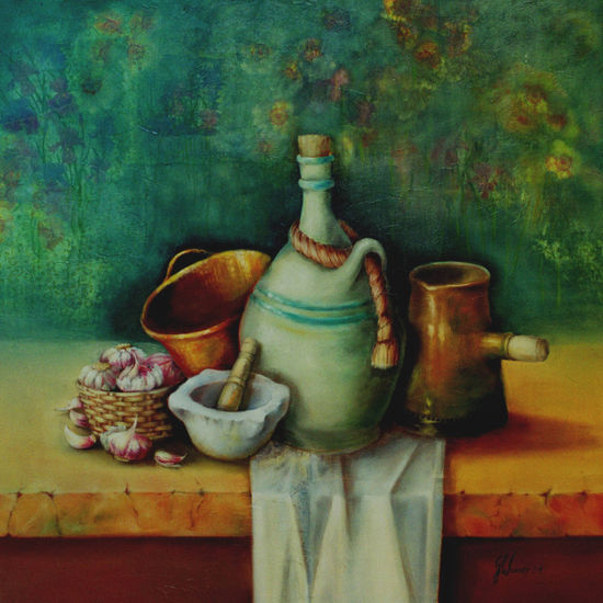 el botellon Oil Canvas Still Life Paintings