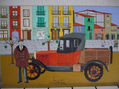 Camioneta en una plaza