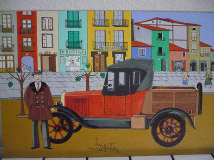 Camioneta en una plaza