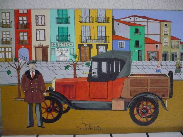 Camioneta en una plaza