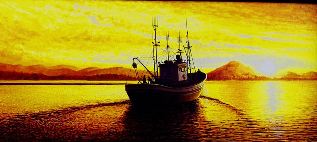 A la pesca en el amanecer