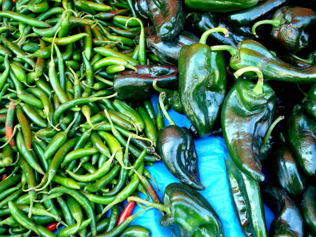 Chiles Poblano y serrano