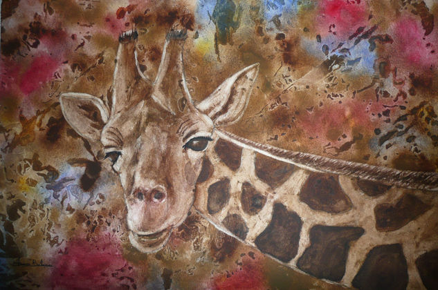 Jirafa Watercolour Card Animals