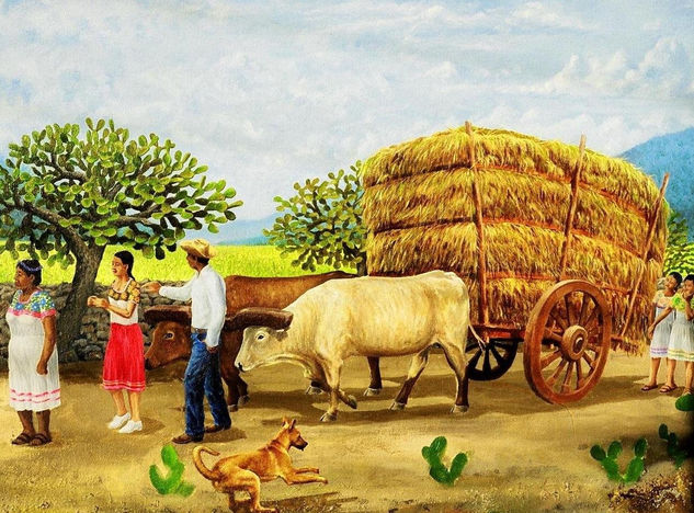 Flirteo en el campo Oil Canvas Landscaping