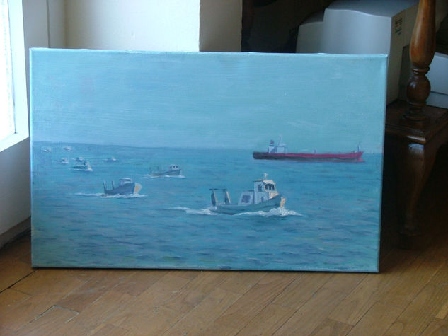 Regreso de la pesca Oil Canvas