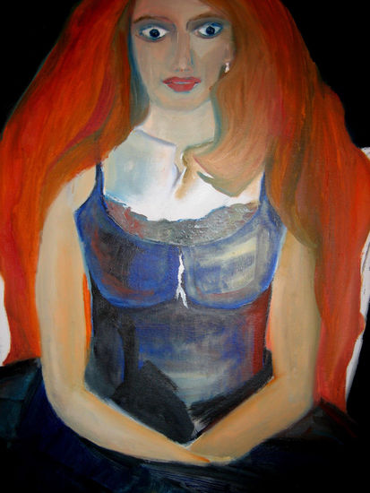 Alicia Media Mixta Lienzo Retrato