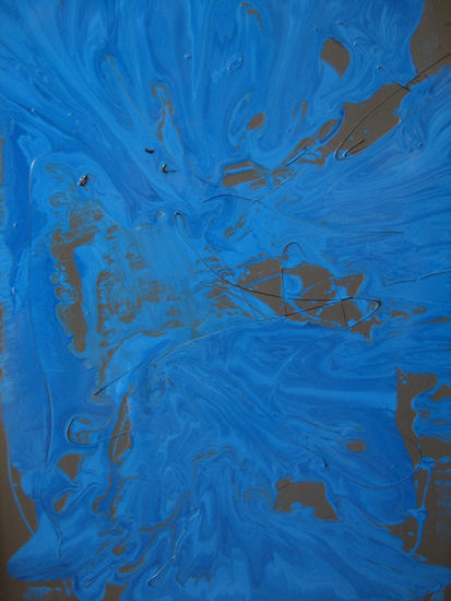 Azul sobre gris Acrylic Canvas Others