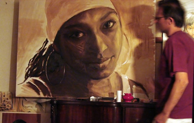 boliviana Óleo Lienzo Retrato