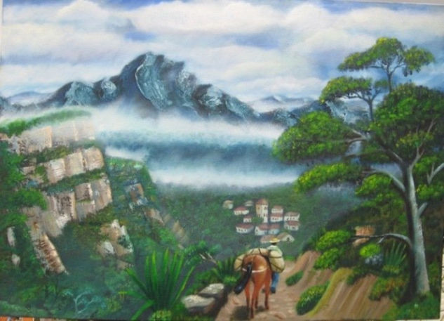 RUMBO AL PUEBLO Oil Canvas Landscaping