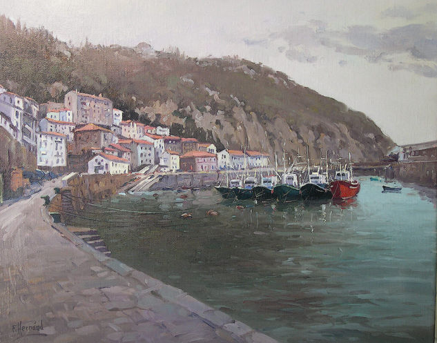 ELANTXOBE (BIZKAIA) Oil Canvas Marine Painting