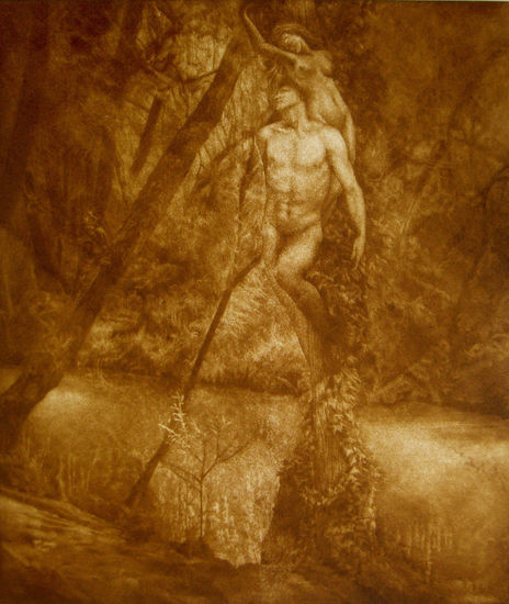 OS AMANTES DO RÍO PEGO Mezzotint