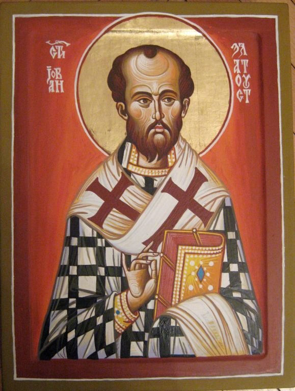 St. John Chrysostom 50 x 37 cm egg tempera on wood