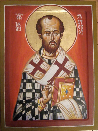 St. John Chrysostom 50 x 37 cm egg tempera on wood 