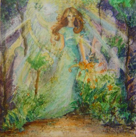 angel guardian 2 Oil Panel Landscaping