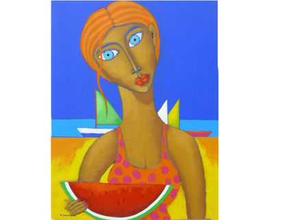 Mujer en la playa