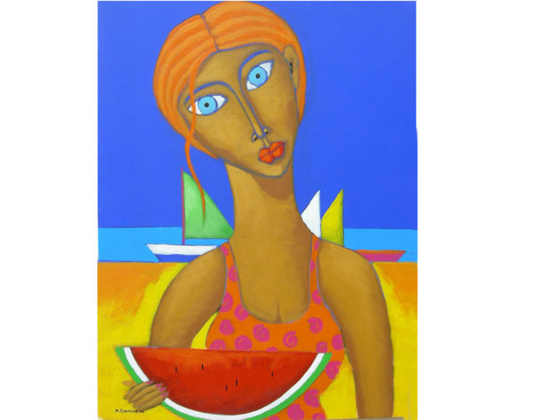 MUJER EN LA PLAYA