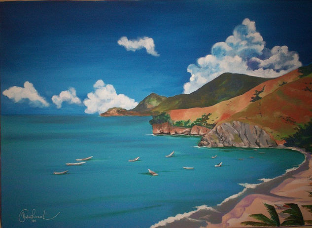 Playa Manzanillo II Acrylic Canvas Marine Painting