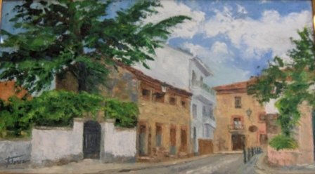 Calle de Miraflores Oil Canvas Landscaping