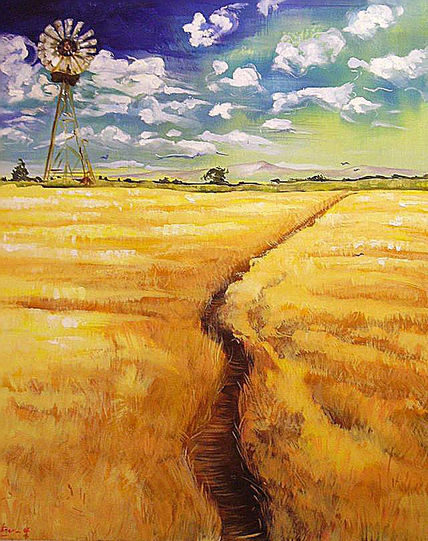 Paisaje con molino