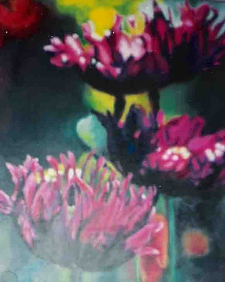 amapolas purpuras Oil Canvas Floral Painting