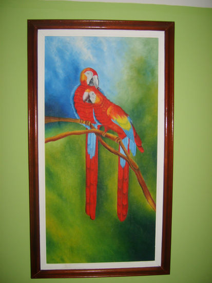 Guacamayas Oil Canvas Animals