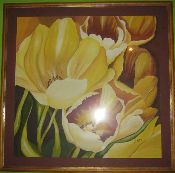 tulipanes Oil Card Floral Painting