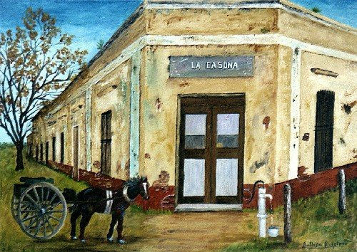 La casona Oil Canvas Landscaping