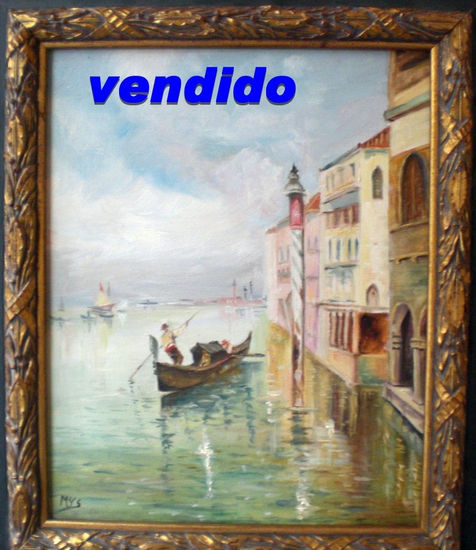 "Venecia" Óleo Tabla Paisaje