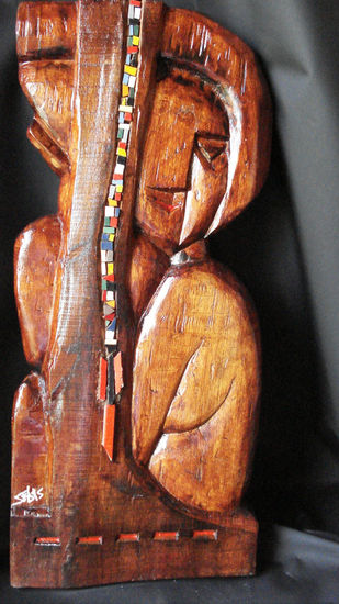 Mulher no banho Wood Figurative