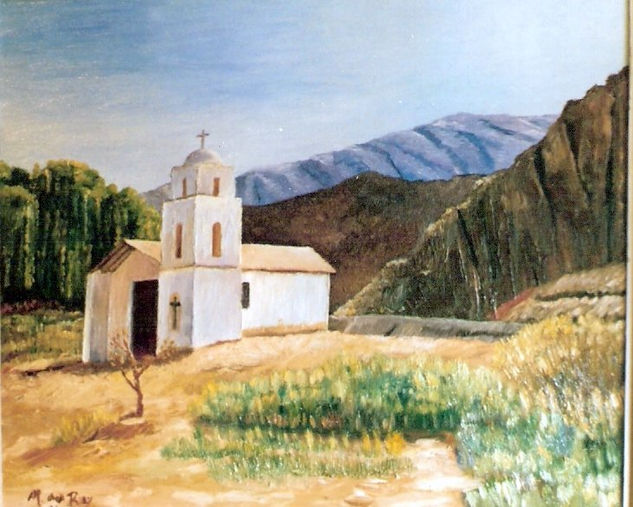 Capilla en Posta de Hornillos. Oil Canvas Landscaping