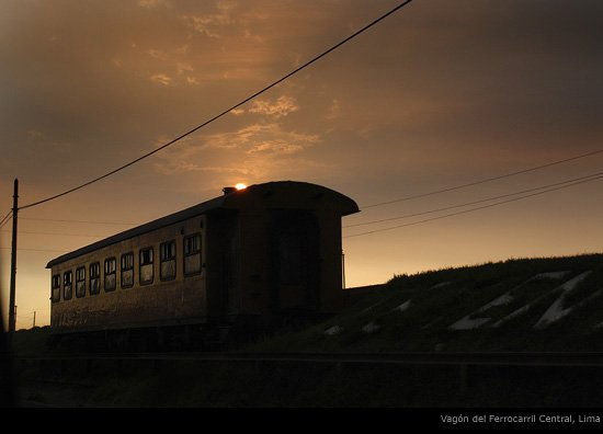 Vagón del Ferrocarril Central, Lima. 