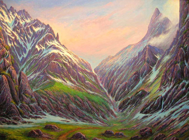 Picos de Europa "Resplandor primaveral" - 5 Acrylic Canvas Landscaping