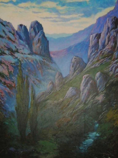 Picos de Europa "Brumas matinales" Acrylic Canvas Landscaping